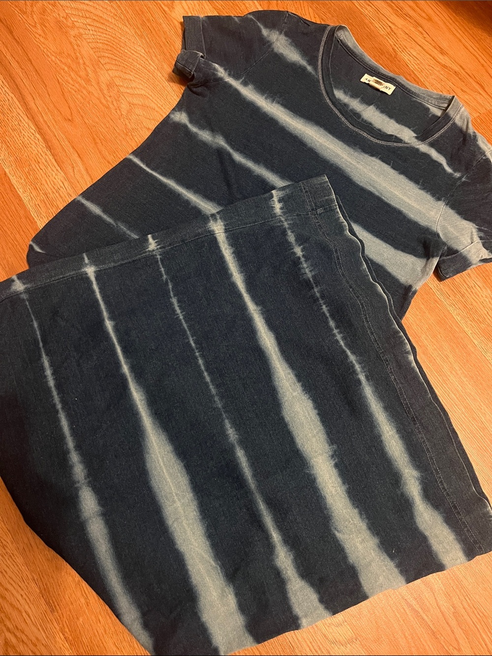 Striped Tie-Dye floor length dress